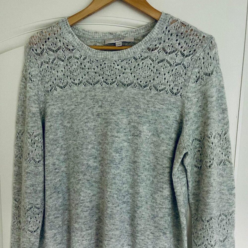 LOFT Women's XL Pointelle Stitch Sweater